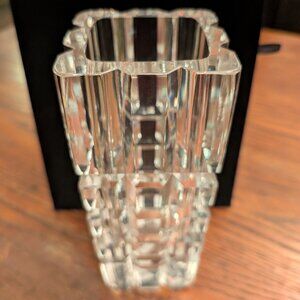 Vintage Orrefors Sven Palmqvist Clear Crystal Glass Cubic Vase